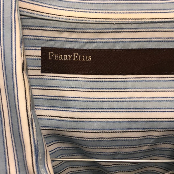PERRY ELLIS SHORT SLEEVE DRESS BUTTON DOWN SHIRT - Picture 4 of 8